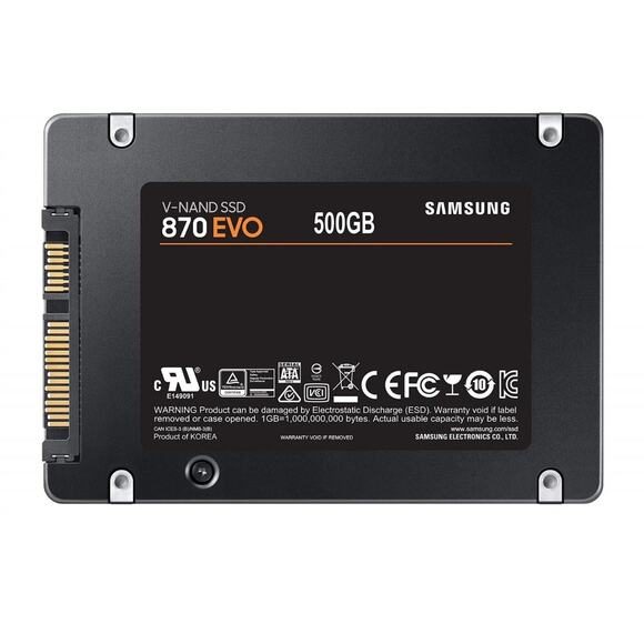 Samsung 870 EVO MZ-77E500E 500 GB Solid State Drive 2.5" Internal SATA SATA/600 - Picture 1 of 9